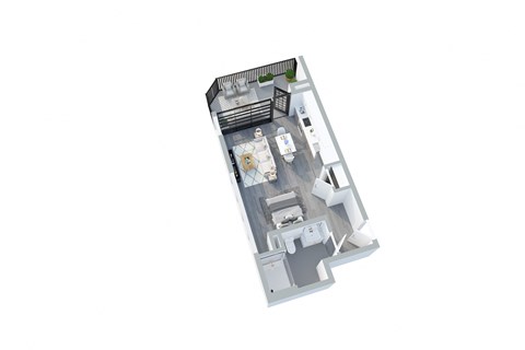 Floor plan for studio, 1 bath, 480 sqft